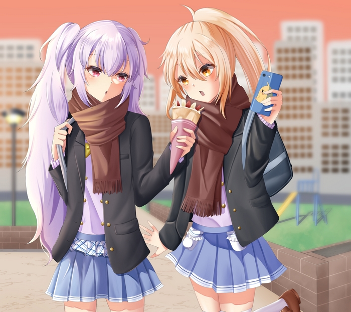 Azur Lane 4K: Ayanami and Laffey