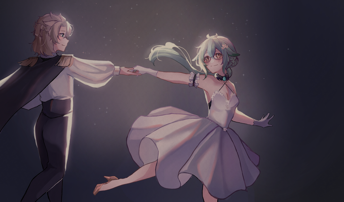 Albedo and Sucrose dancing under the stars