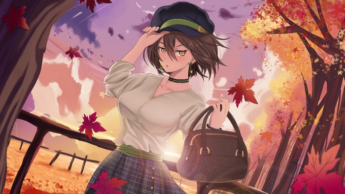 Baltimore (Azur Lane) in autumn setting