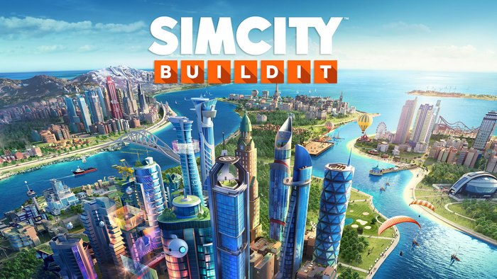 SimCity BuildIt video game city skyline