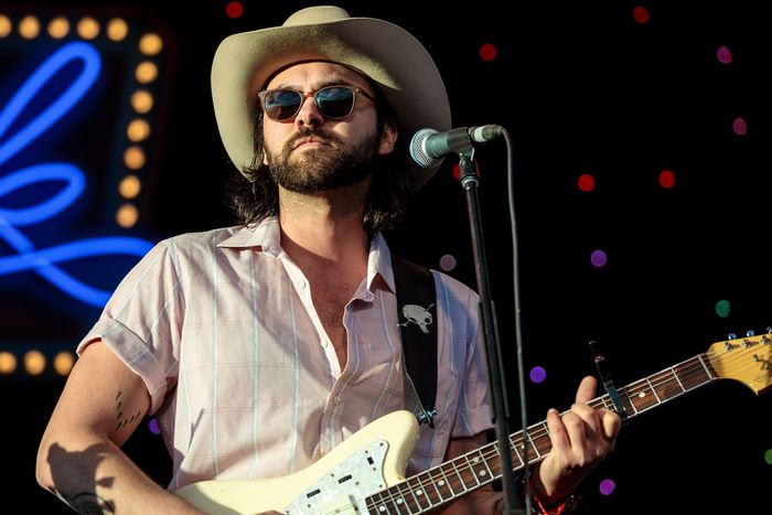 Shakey Graves performs on stage
