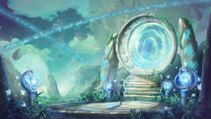 Fantasy Magic Portal with Child