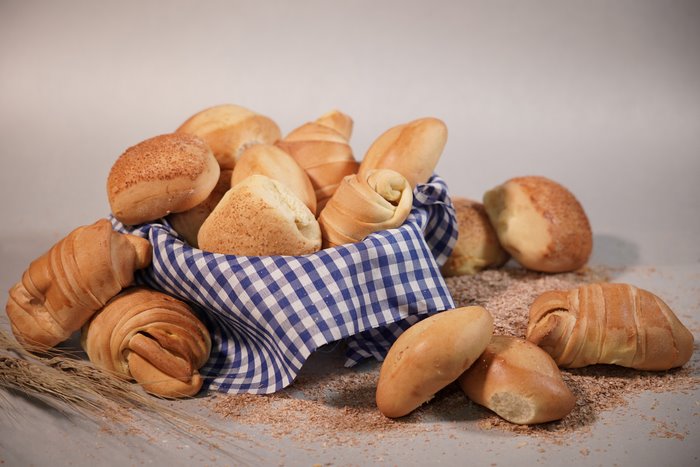 Assortment of baked goods in a basket