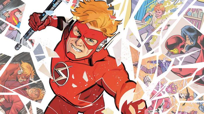 Wally West The Flash Holding a Weapon
