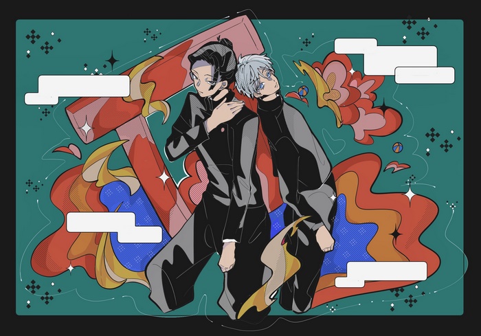 Suguru Geto and Satoru Gojo from Jujutsu Kaisen