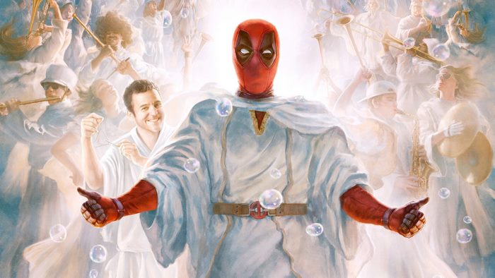 Deadpool in Heaven with Angels