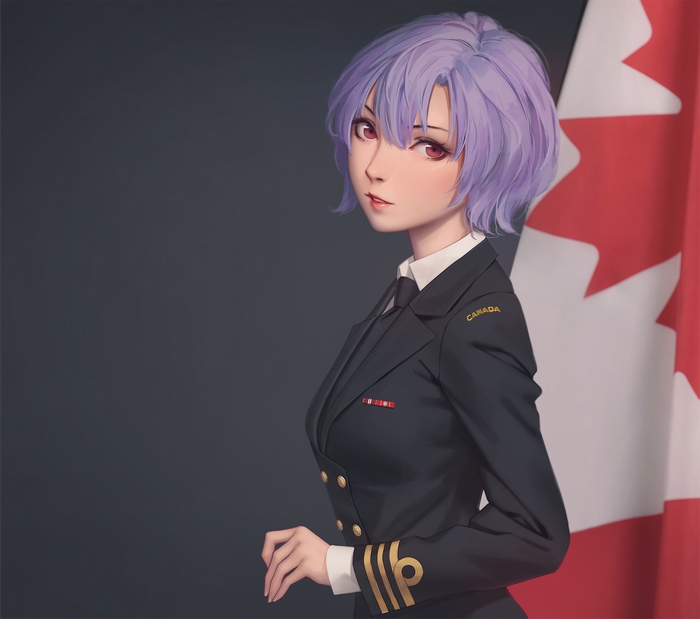 Azur Lane Kent in Canadian Navy Uniform