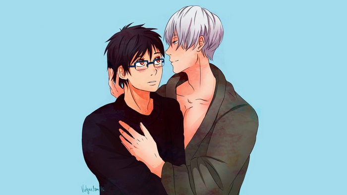 Victor Nikiforov and Yuuri Katsuki from Yuri!!! On Ice