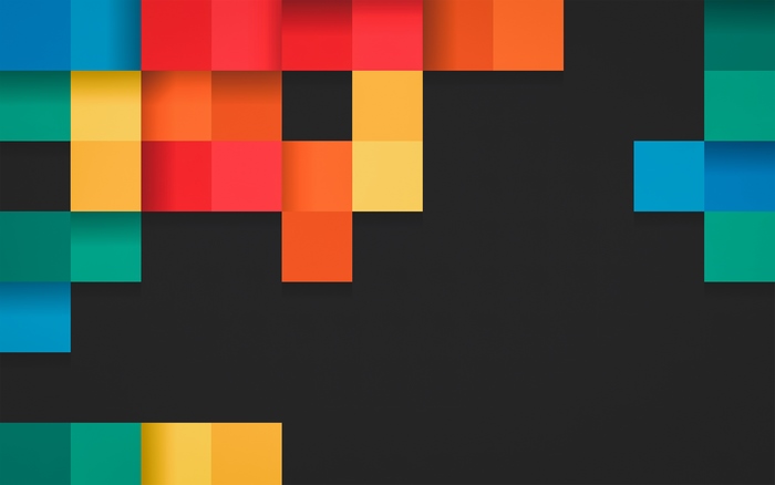 Abstract Colorful Squares Pattern 4K