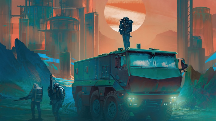 Sci Fi Exploration 4K Vehicle and Warriors