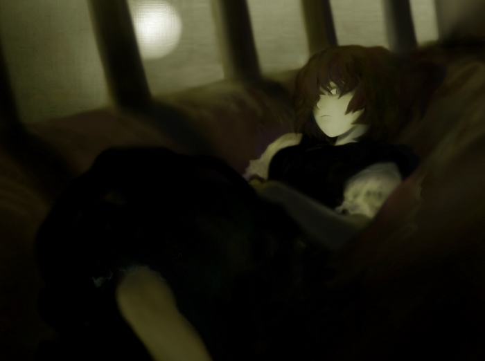 Komachi Onozuka from Touhou resting