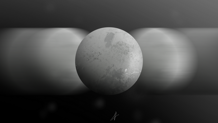 Artistic Moon with blurred moons