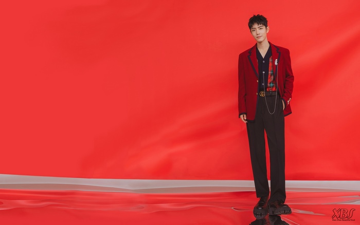 Xiao Zhan in a Red Blazer