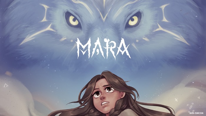 Mara comic cover with girl and wolf