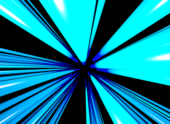 Abstract blue and black light streaks
