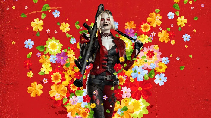 Margot Robbie as Harley Quinn with Flowers