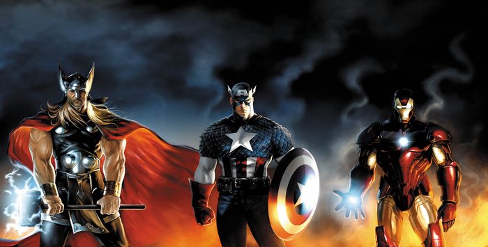 Thor, Captain America, and Iron Man from Marvel Comics