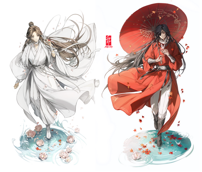 Hua Cheng and Xie Lian Elegant Illustration