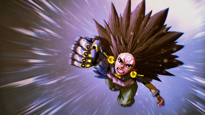 Aztech: Forgotten Gods Character Punching Forward