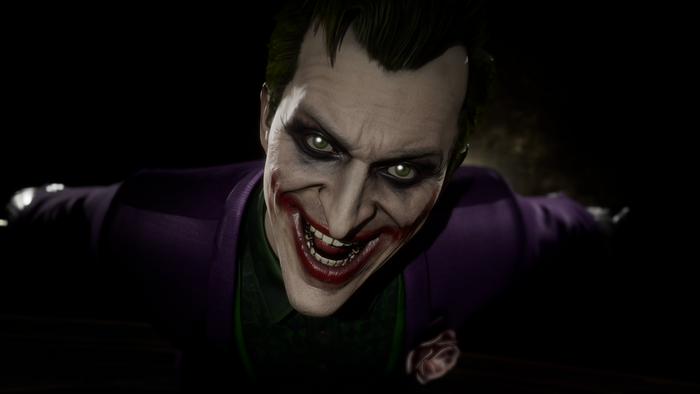 The Joker in a purple suit