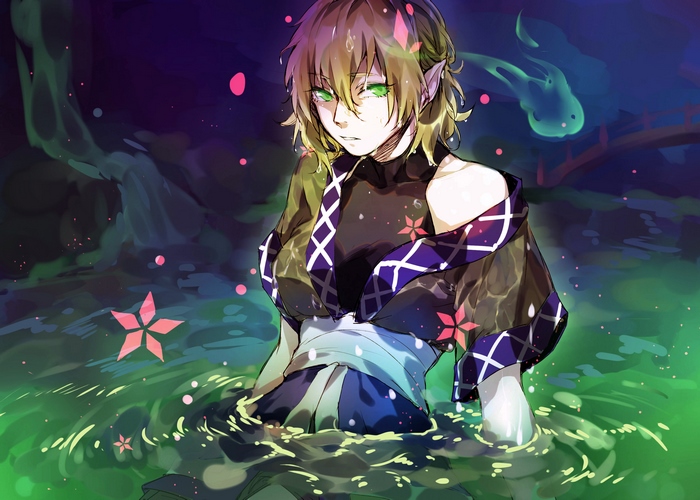 Parsee Mizuhashi in a mystical green body of water