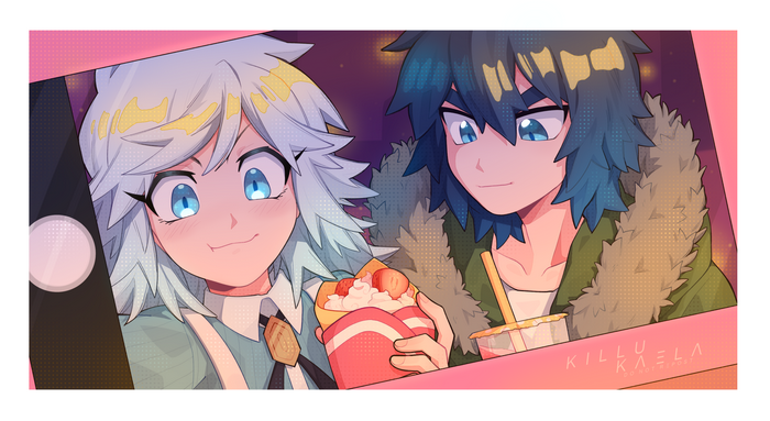Akira and Inugami from Kemono Jihen at a drive-in