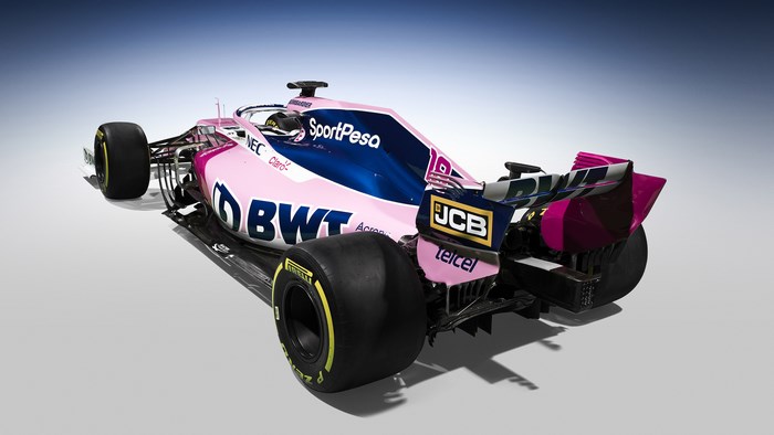 Formula 1 Car with BWT and SportPesa Livery