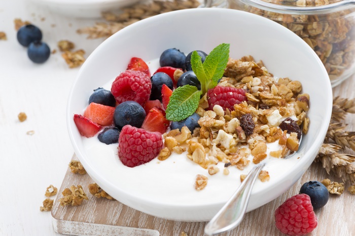 Breakfast with Muesli and Fruit