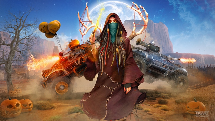 Crossout Halloween Post-Apocalyptic Scene