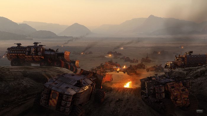 Crossout 4K post-apocalyptic battle scene
