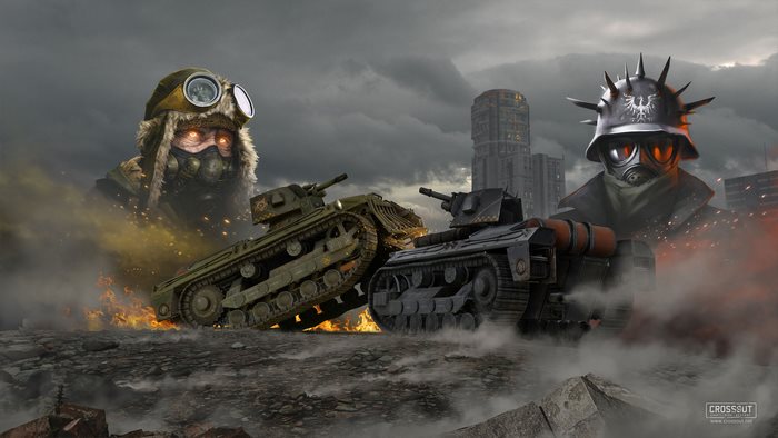Crossout Post-Apocalyptic Tanks and Warriors