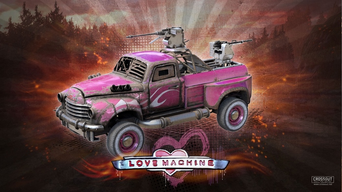 Crossout Love Machine Pickup Truck with Guns