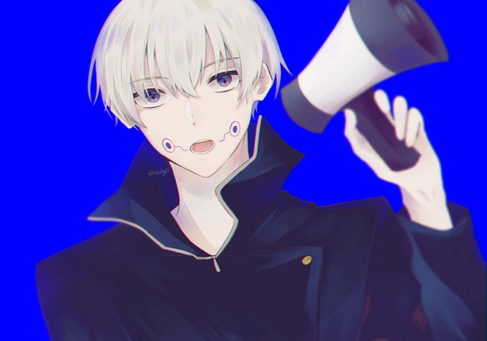 Toge Inumaki holding a megaphone