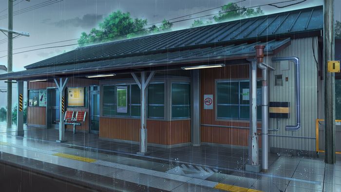 Train Station in the Rain