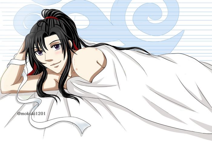Wei Wuxian from Mo Dao Zu Shi lying down