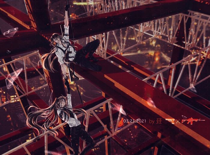 Wei Wuxian and Lan Wangji in a high-rise building