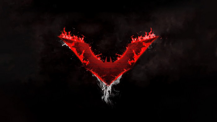 Batman Beyond Logo with Red Flames