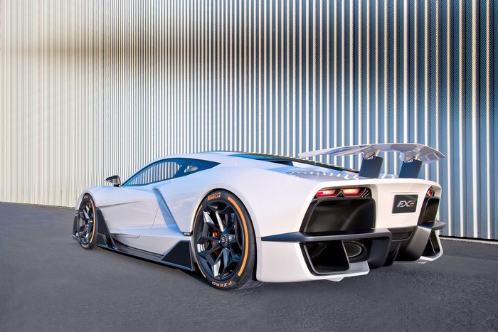 Aria FXE hypercar in white