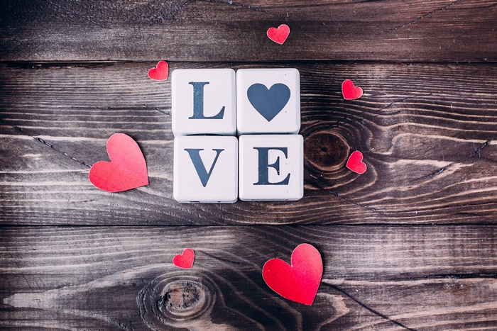 Valentines Day 4K Love Heart Blocks