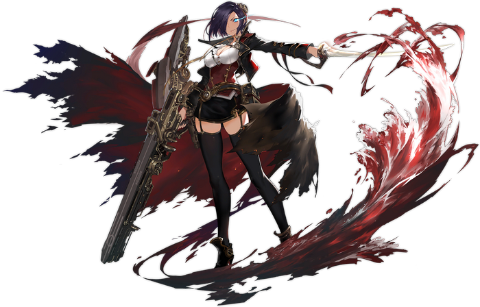Ark Royal from Azur Lane with a large rifle