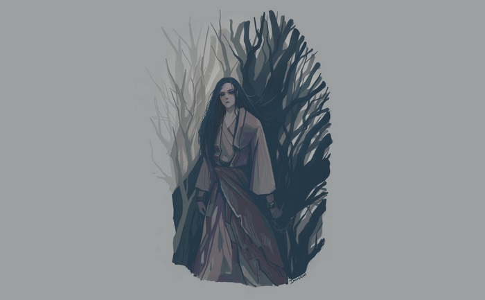 Wen Ning from Mo Dao Zu Shi in a forest