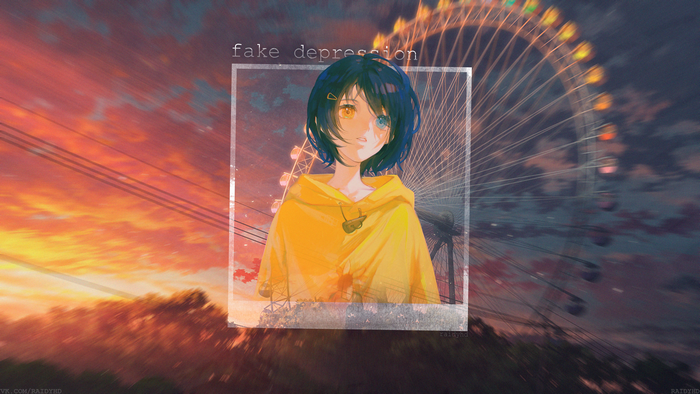 Ai Ohto with Heterochromia and Ferris Wheel