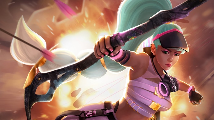 Fantasy Archer with Green Hair