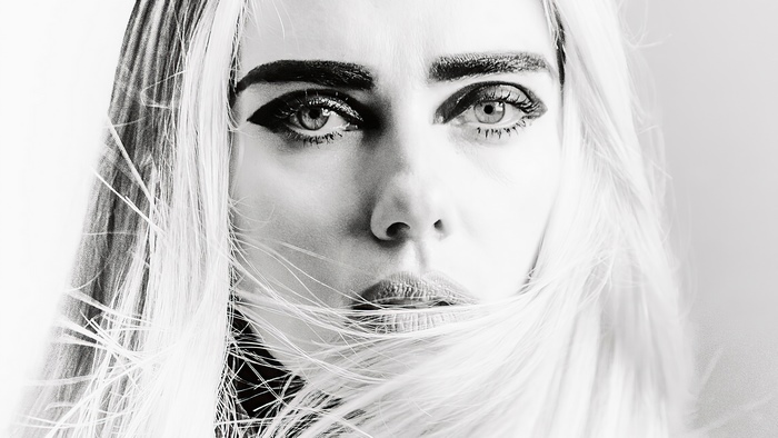 Scarlett Johansson Black and White Portrait