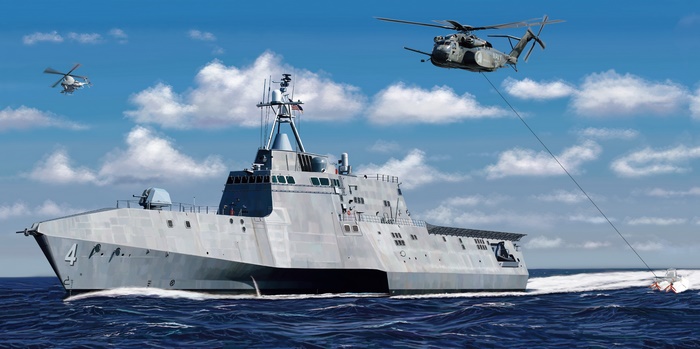 USS Coronado (LCS-4) Littoral Combat Ship with Helicopters