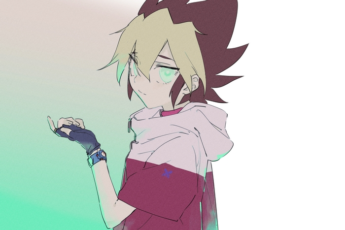 Yuga Ohdo from Yu-Gi-Oh! with Two-Toned Hair