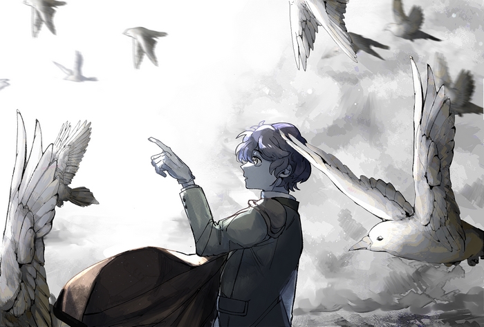 Chevelle Kayama pointing at birds