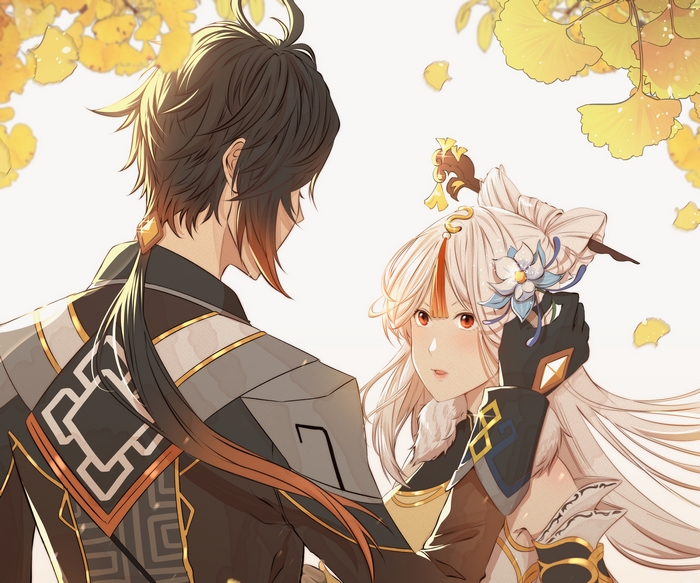 Zhongli and Ningguang from Genshin Impact