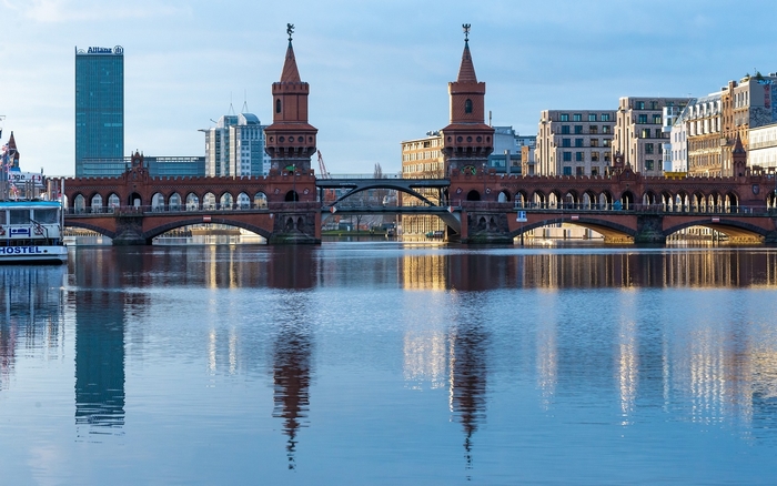 Oberbaum Bridge over the Spree River in Berlin