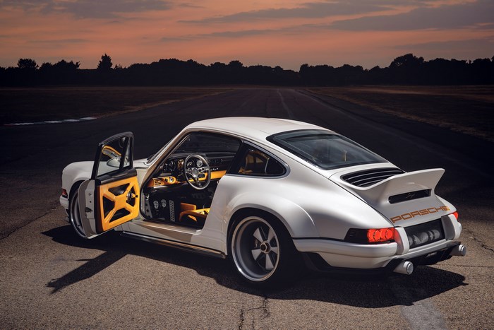 White Singer DLS Porsche with Open Door